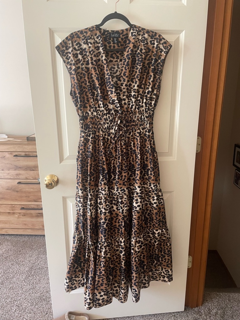 Nicole Miller Leopard Print Maxi Dress - Brown & Black